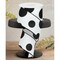 2.5" Faux Burlap Giant Polka Dot Ribbon: White & Black (10 Yards)